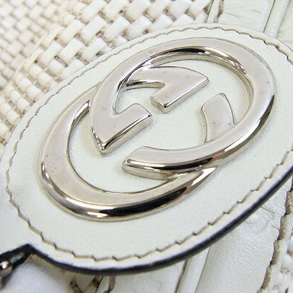 GUCCI White Leather Tote Bag - Picture 9 of 10